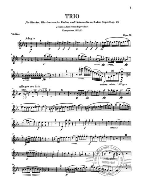Clarinet Trios B Flat Major Op. 11 And E Flat Major Op. 38